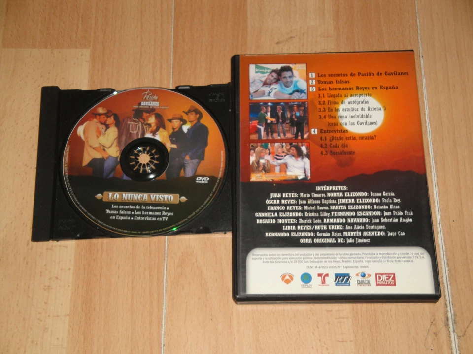 PASION DE GAVILANES LO NUNCA VISTO DE LA TELENOVELA CON 3 HORAS EN PAL DVD - Imagen 2 de 2