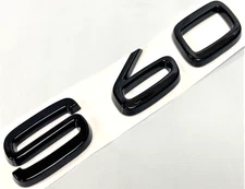 BLACK S60 FIT VOLVO S60 REAR TRUNK NAMEPLATE EMBLEM BADGE LETTERS NUMBER