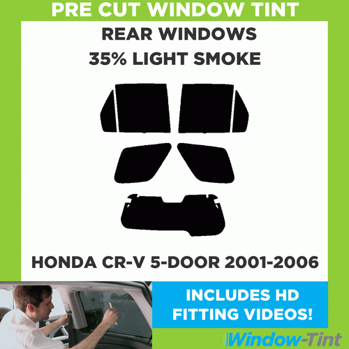 Pre Cut Window Tinting Film for Honda CR-V 5-door 2001-06 35% Light Rear Tint - Picture 2 of 10