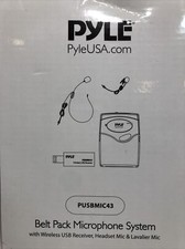 PYLE Wireless Laviler Microphone USB Headset Mic PUSBMIC43 NIOB