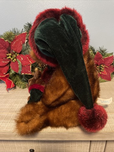 Vintage Wishpets Christmas Holiday Teddy Bear - Picture 6 of 8