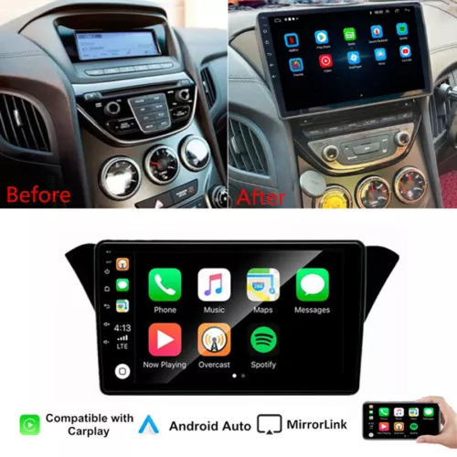 Car Radio For Hyundai Genesis Coupe 2012-2016 Android 13 Carplay Stereo GPS Navi - Imagen 2 de 10