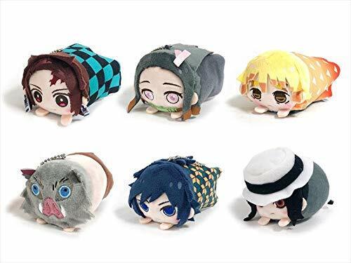 Demon Slayer: Kimetsu no Yaiba Mochi Kororin Peluche Portachiavi Mascotte Set 6 Anime - Foto 1 di 7