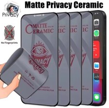 4pcs Matte Ceramic Privacy Screen Protector iPhone 14 Pro Max, 7/8/SE, 11/XR