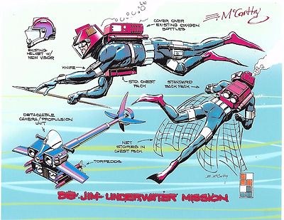 BIG JIM ''Under Water Mission'' Mattel Toys SIGNED E. McCarthy 8.5'' x 11''