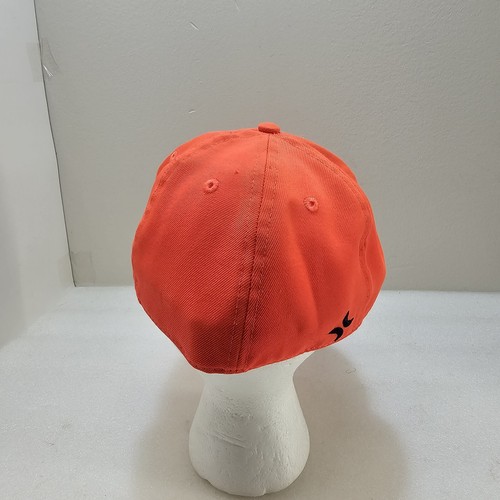 Cap Hurley Hat Snapback Youth Stretch Fit FlexFit Orange Black Embroidered Kids - Picture 4 of 8