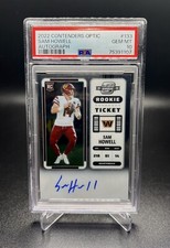 2022 Contenders Optic Rookie Ticket #133 Sam Howell RC AUTO PSA 10