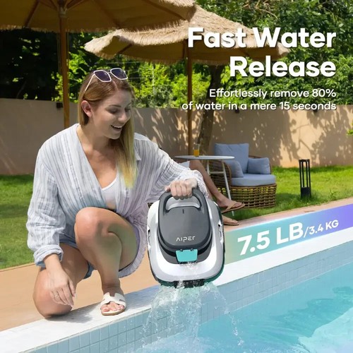 AIPER Scuba Pool Robot Cordless Vacuum Cleaner Robotic Flat Above Ground Pools - Picture 11 of 12