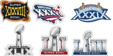 1 Set of 6 New England Super Bowl Logos Colle...