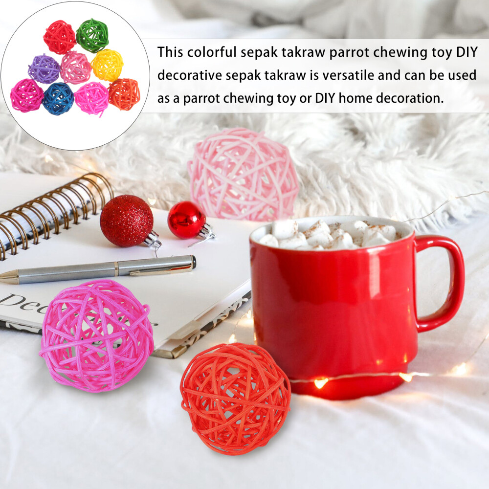 50PCS Rattan Balls Bird Toy Set Parakeet DIY Chewing Toys Pet Supplies