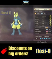 6IV Shiny Alpha Lucario Max Effort Level Pokemon Legends Arceus