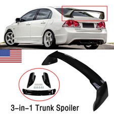 Fits 12-15 Honda Civic 4dr Sedan Glossy Black Mugen Style Rr Trunk Wing Spoiler Fits 12-15 Honda Civic 4dr Sedan Glossy Black Mugen Style Rr Trunk Wing Spoiler