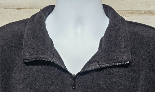 ESPN The Magazine Fleece Jacket XL Coat Black Quarter Zip Sports Pullover VGC - Picture 6 of 8