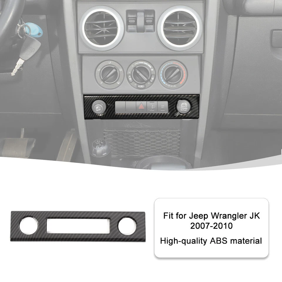 For Jeep Wrangler JK 2007-10 36x Interior Decoration Cover Trim Kit Carbon fiber - Image 4 of 4