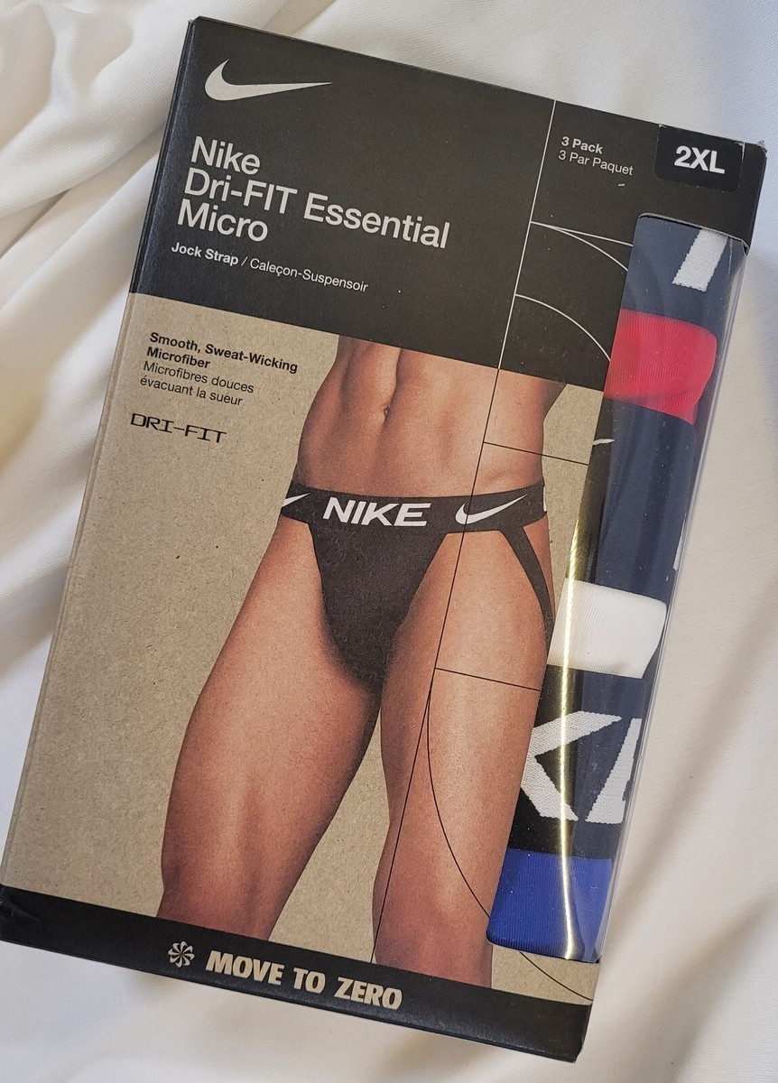 Nike Dri-Fit Essential Micro Jock Straps 2XL Wicking Microfiber