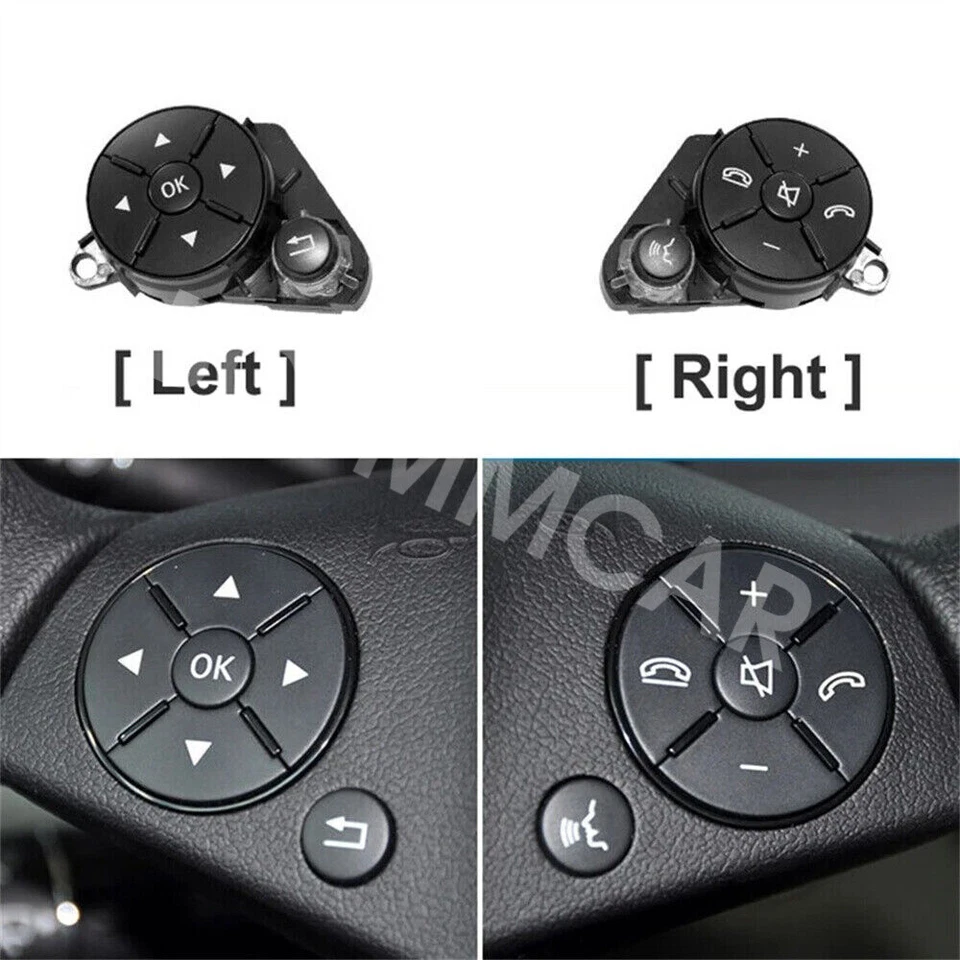 Botones de control del volante 2048210351 aptos para Mercedes-Benz E350 2009-2014 Foto 2 de 4