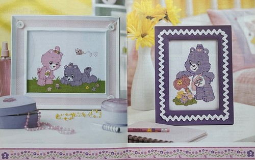 Brand New OOP! CARE BEARS FROLIC IN THE FLOWERS Counted Cross Stitch 4256 - Picture 3 of 4