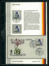 BERLIN ETSB 1981/10d ERSTTAGS-SAMMELBLATT 653 WOHLFAHRT FLORA WASSER-PFLANZEN