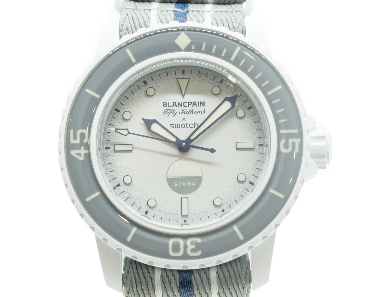 Swatch x Blancpain Bioceramic Scuba Fifty Fathoms Antarctic Swatch x Blancpain Bioceramic Scuba Fifty Fathoms Antarctic