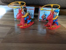 Vintage Wind-up Rocking Mexican & Indian With Action Lasso Toys With Boxes