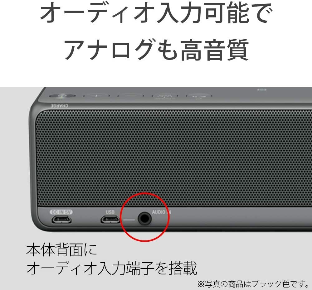 SONY Wireless Portable Speaker SRS-HG10 B Bluetooth Wi-Fi Hi-Res Grayish Black