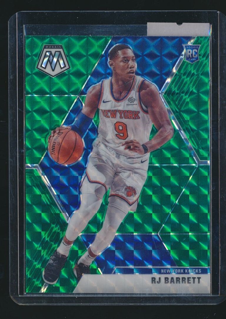 2019-20 MOSAIC GREEN ROOKIE #229 RJ BARRETT KNICKS | eBay