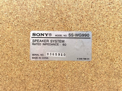 Sony SS-WG990 Passive Subwoofer - from MHC-GX45 Mini Hifi System 100W - Foto 10 di 11