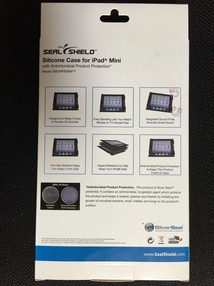 Seal Shield Silicon Case For Apple iPad Mini Tablets With Antimicrobial - Image 2 of 2
