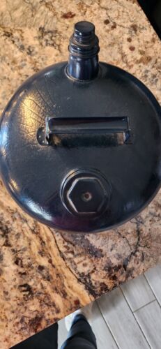 Vintage EAGLE 402 Galvanized Gas Can Navy Blue/Gold 2.5 Gal UNUSED - Picture 6 of 9