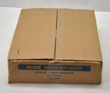 Uline Deluxe Gift Boxes 50 Pack 8" x 8" x 6" White Matte Base S-11595B