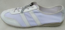 WOMENS BEACON White PU/Mesh Lace Up Athletic SHOES 9.5 M 14357 Flat Lightweight