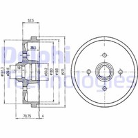 Delphi BF96 Bremstrommel FüR Audi Seat VW