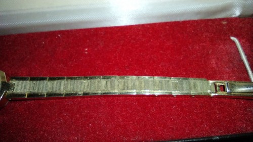 Orologio Donna Lady Nelson Sottile Made in Svizzera BASE METALLO Tono Oro Lavoro Argento Retro - Foto 6 di 13