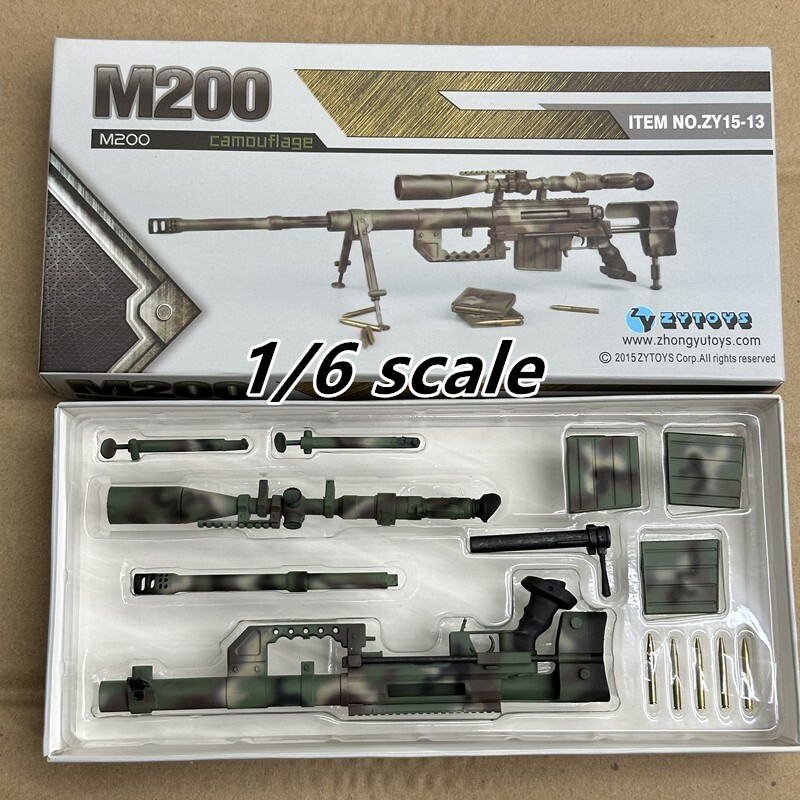 ZYTOYS 1/6 M200 Sniper Rifle CheyTac M-200 Camo Plastic