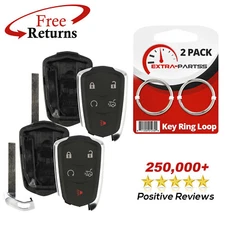 2x New Entry Remote Key Fob Shell for 2014-2017 Cadillac (HYQ2AB, HYQ2EB)
