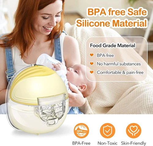 Double Wearable Breast Pump Electric Pumps Hands Free Breastpump Low Noise 24mm - Picture 11 of 12