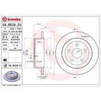 Brembo 2X Bremsscheibe Hinten Ø316 Mm Voll Beschichtet FüR Jeep Wrangler III JK