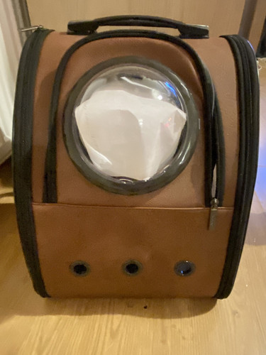 Mochila porta mascotas marrón PETRIP - Imagen 6 de 9
