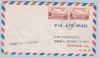Canada Newfoundland 1933 Airmail FDC Cover 5c Pair SG 230 St. Johns to Chicago