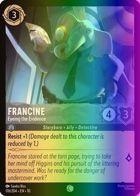 Francine - Eyeing the Evidence (176/242) Ch. 10 Whispers in the Well NM FOIL