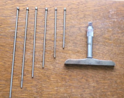 Vintage L. S. Starrett No. 445 Depth Micrometer w/(6) Rods Machinist Tool USA 