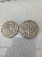 1932 And 1933 Silver Half Crown Coins,  George V , Lovely Condition.
