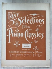 Columbian Conservatory of Music Piano Mozart 45 Menuet Easy  VTG Sheet Music