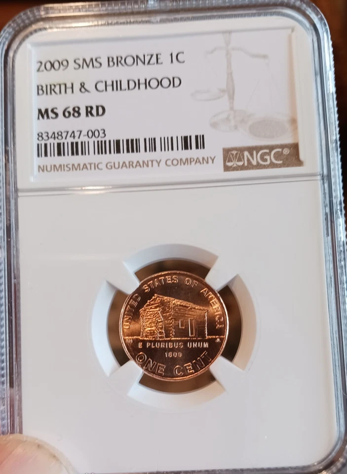 2009 P & D NGC MS68 SMS LINCOLN COPPER BRONZE CENT Birth Form Prof Pres set of 8 - Image 2 of 4