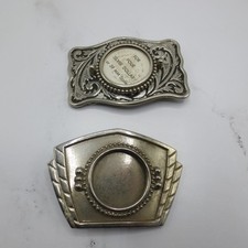 Belt Buckle Western Style Design Room For Silver Dollar Or 39mm Stone Lot Of 2