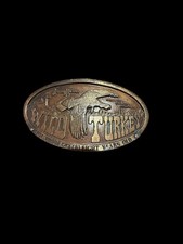 Vintage Wild Turkey Belt Buckle Brass 1974 Bergamot Austin Nichols 101 Proof