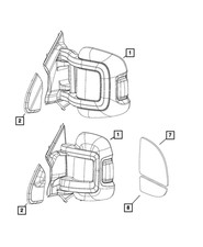 Genuine Mopar Outside Rear-view Mirror Right 7sv28jxwaa Genuine Mopar Outside Rear-view Mirror Right 7sv28jxwaa