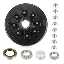 12" x 2" Trailer Brake Drum Kit 8 on 6.5" Bolt Circle, 8-Lug with 9/16 Stud