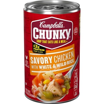Campbell's Chunky Soup, Savory Chicken with White and 18.8 Ounce (Pack of 1) 