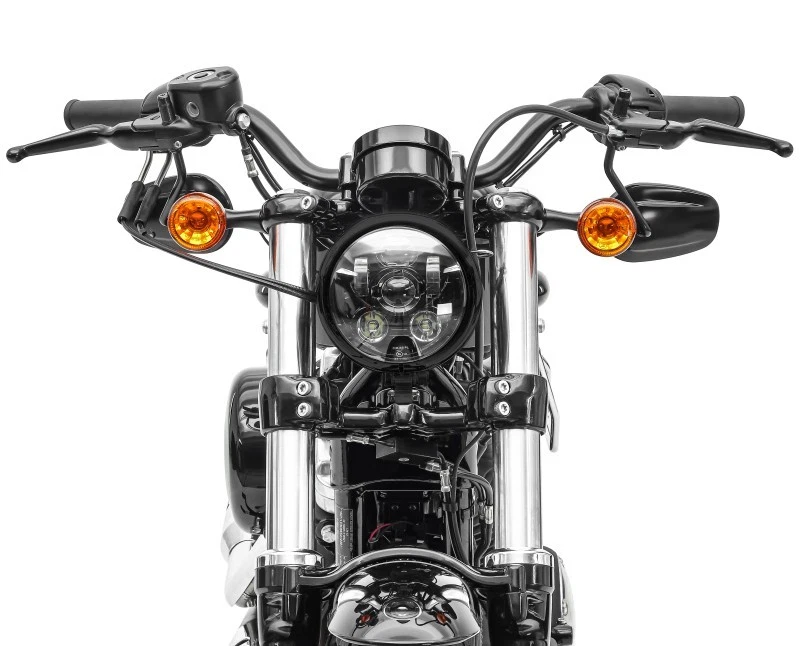LED Headlight for Harley Cross Bones, Dyna Low Rider, S, Street Bob, Super Glide Foto 3 de 4